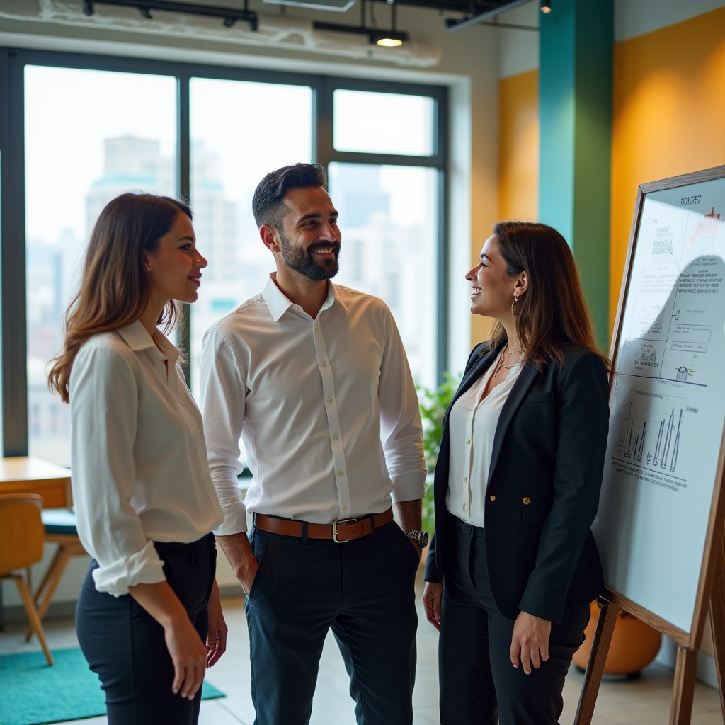 Pay La Vento team in professional office environment discussing financial orientation approach